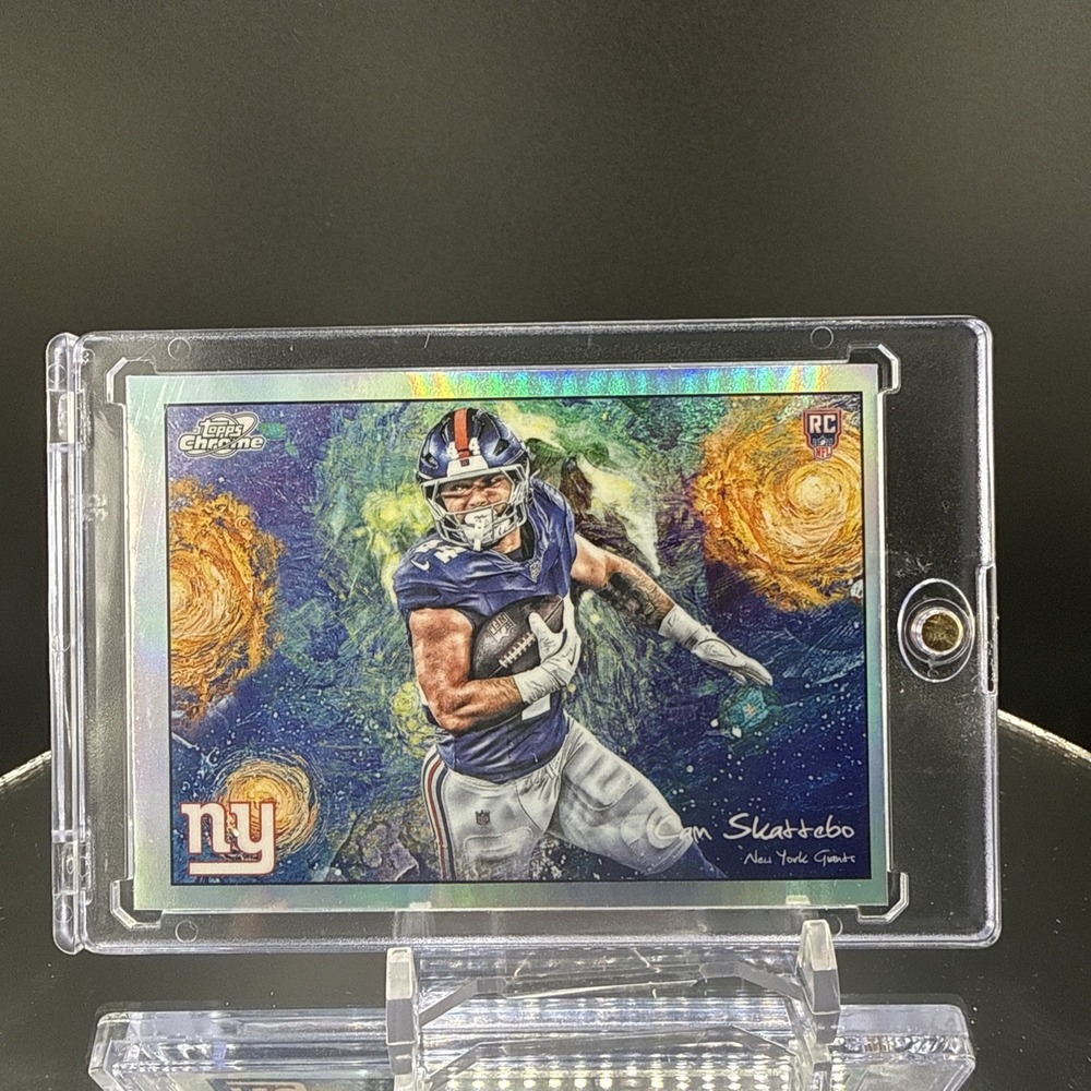 Topps 2025 Cosmic Chrome Stars in the Night Cam Skattebo #STN-5 RC Giants